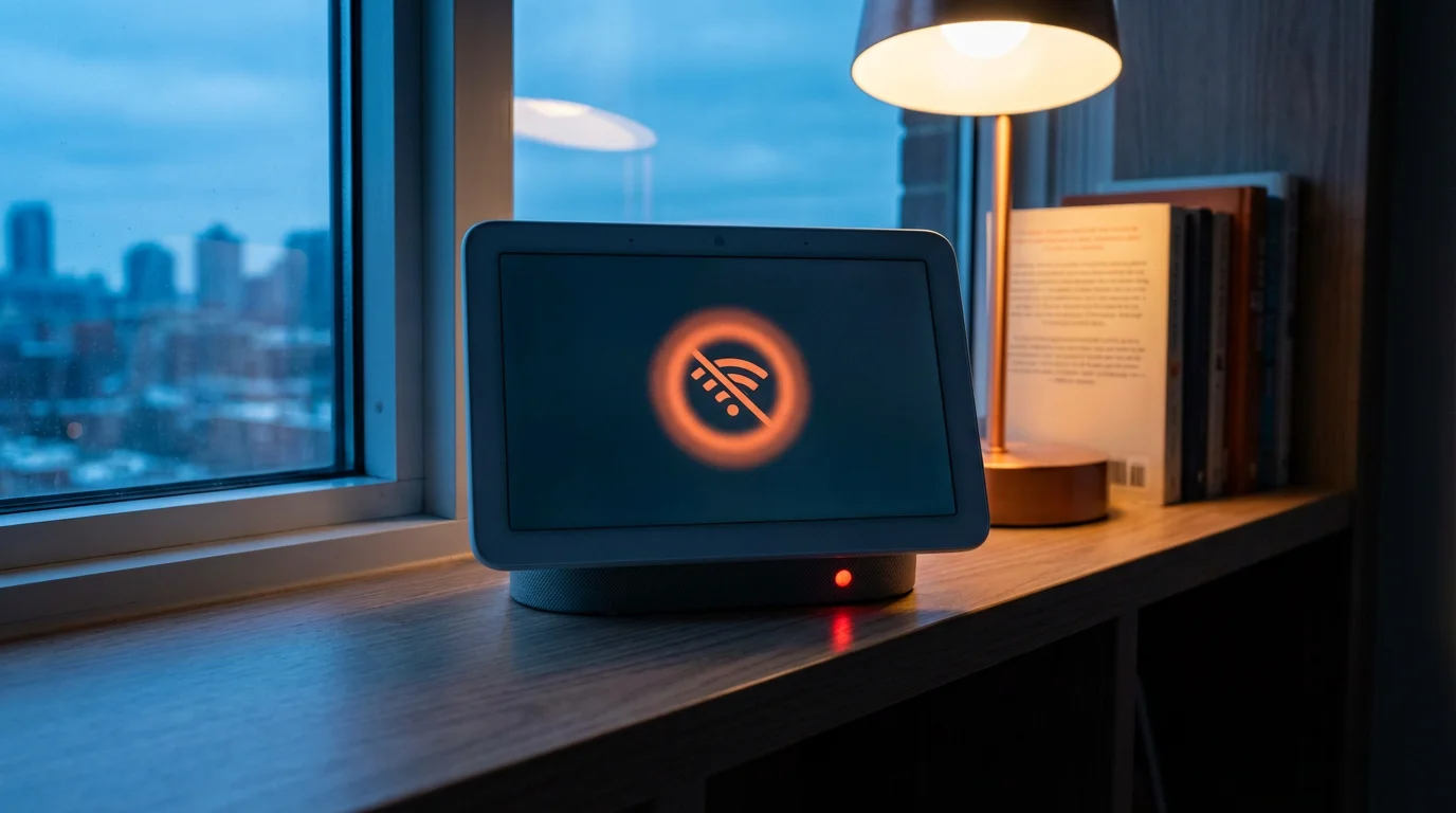 2. Google Nest says it cannot connect to Wi-Fi. illustration