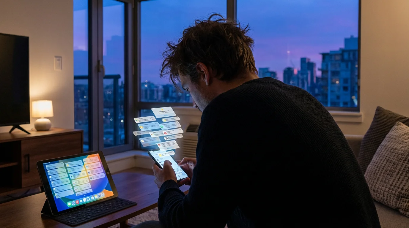 2. "I Am Getting Too Many Notifications!" illustration