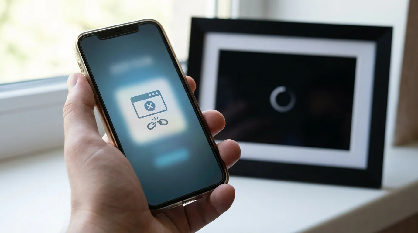 4. Cannot Connect Frame to Account / App illustration