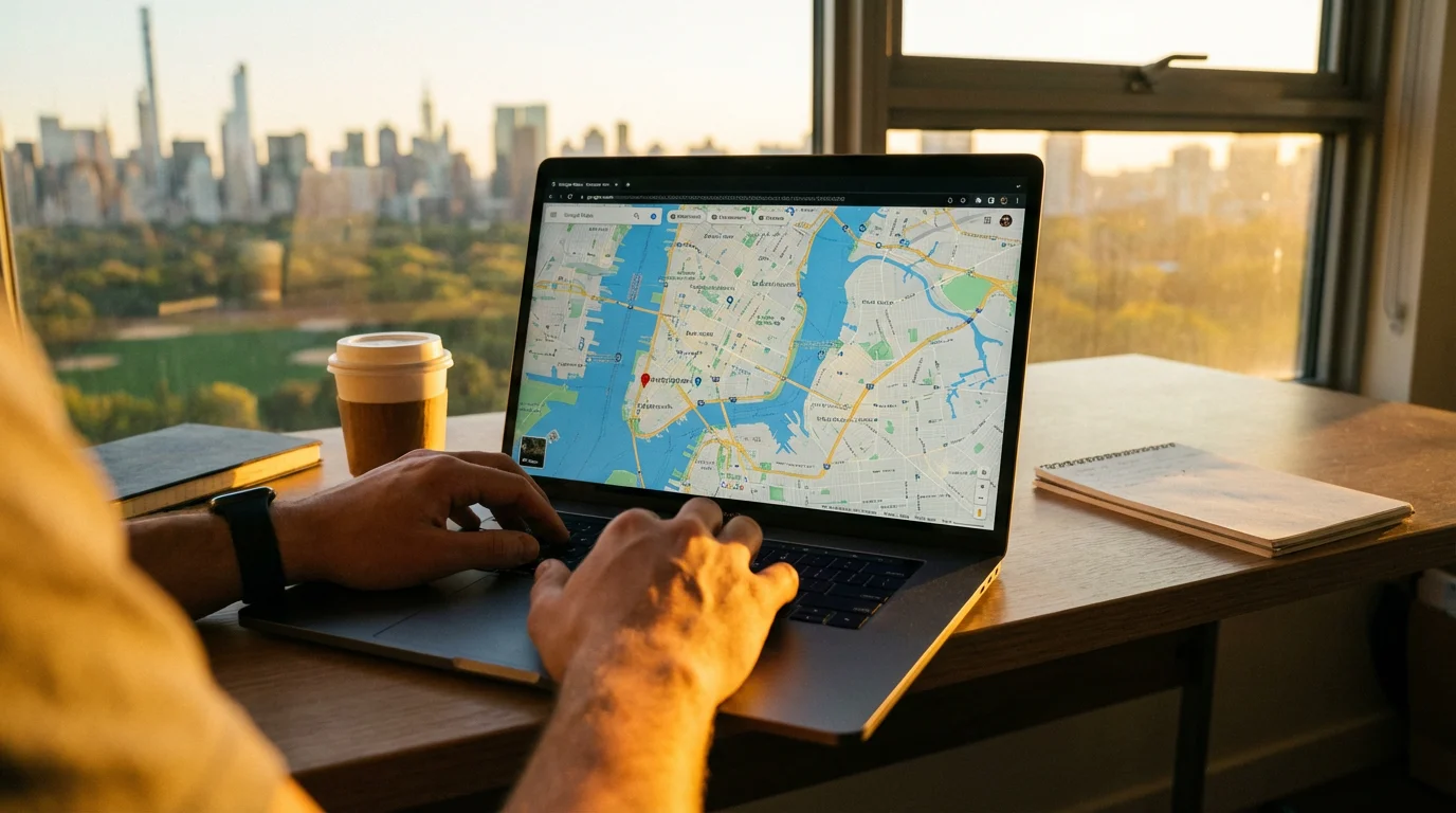 Accessing Google Maps on Your Computer illustration
