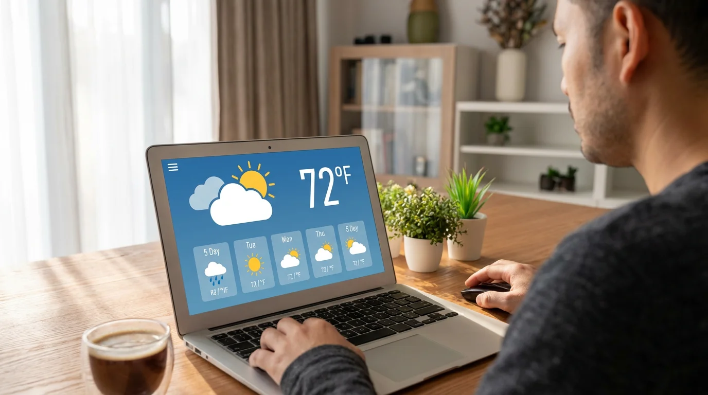 Accessing Weather Information on Your Computer: illustration