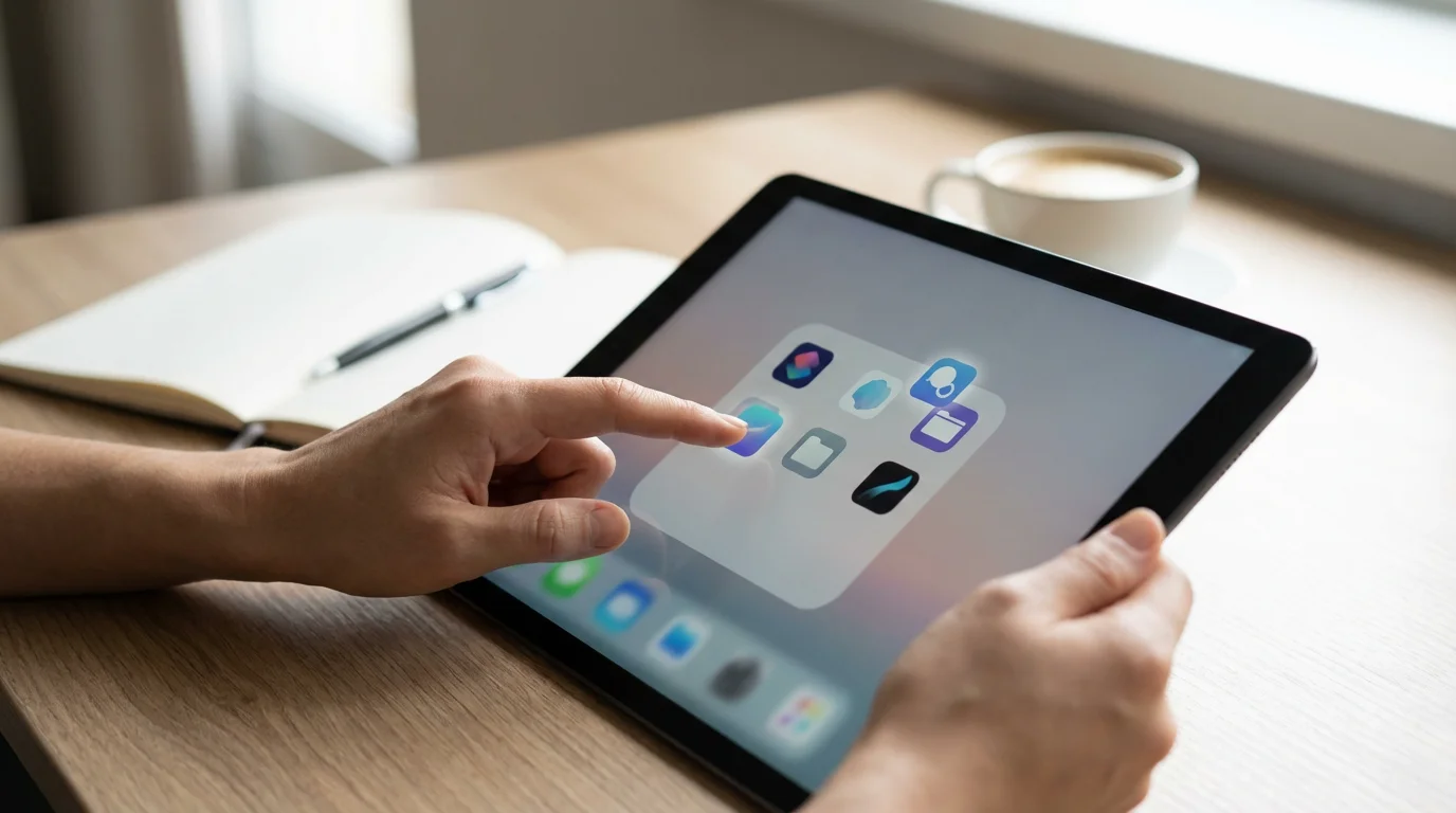 Adding and Removing Apps from Folders illustration