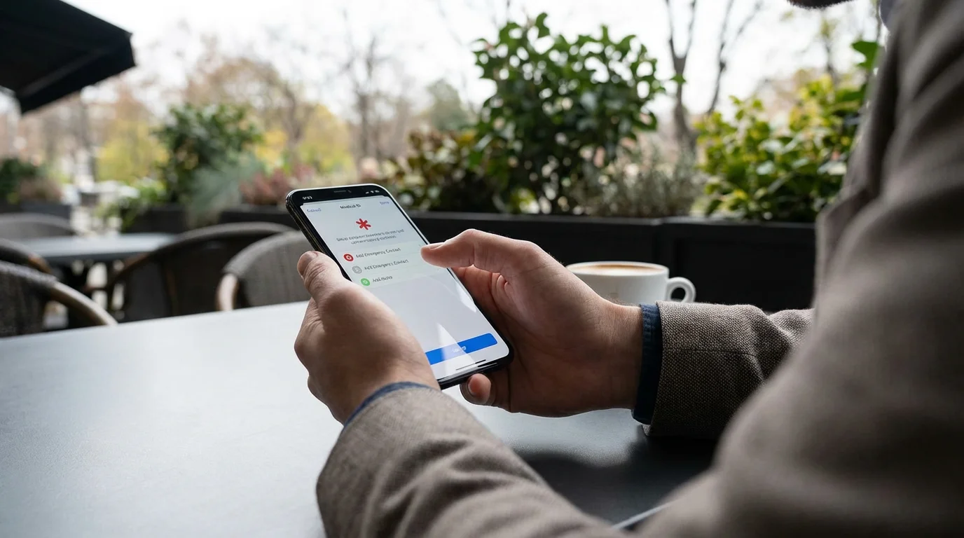 Adding Emergency Contacts on iPhone illustration