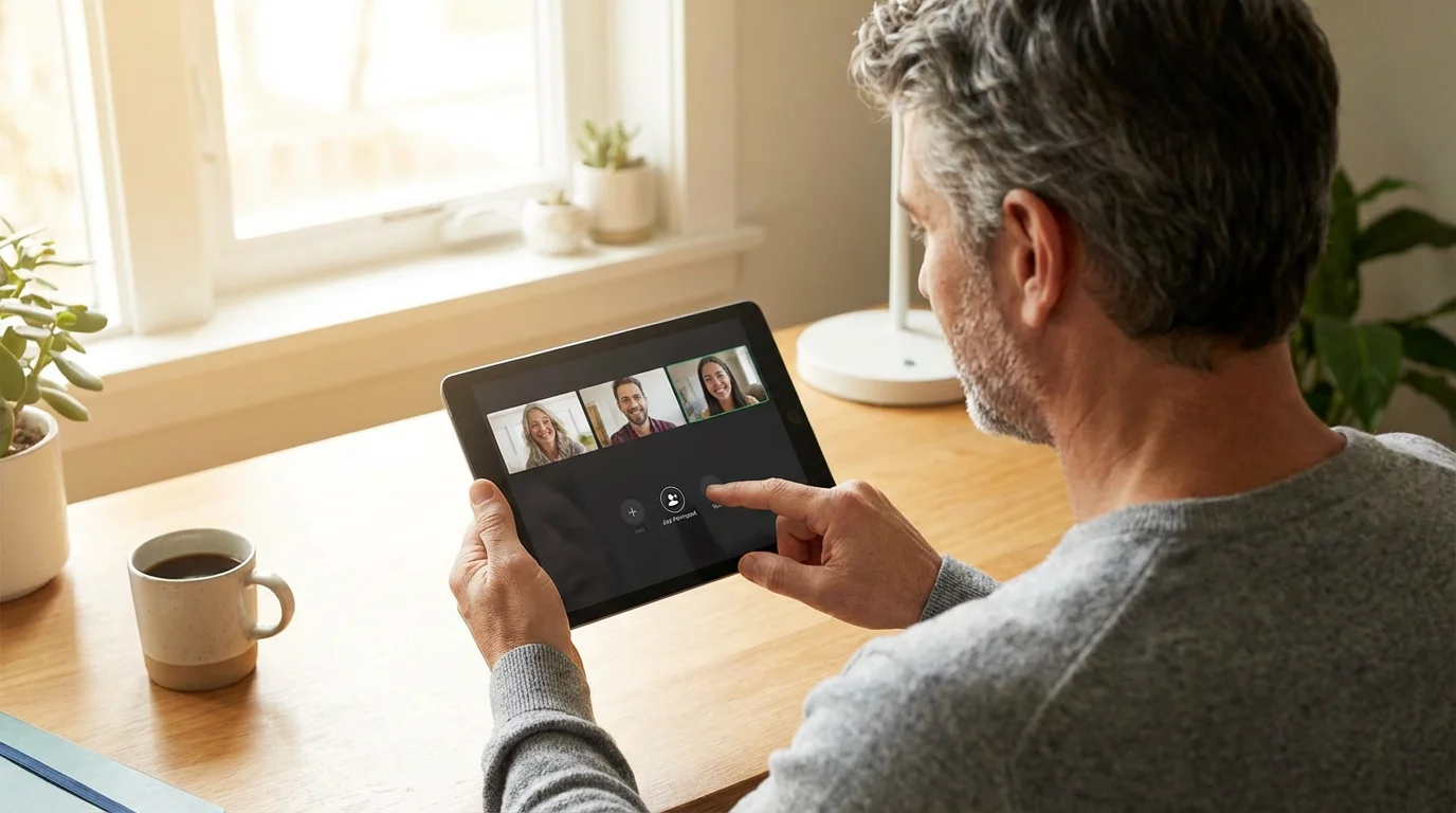 Adding People to an Existing Video Call (Phone/Tablet or Computer) illustration