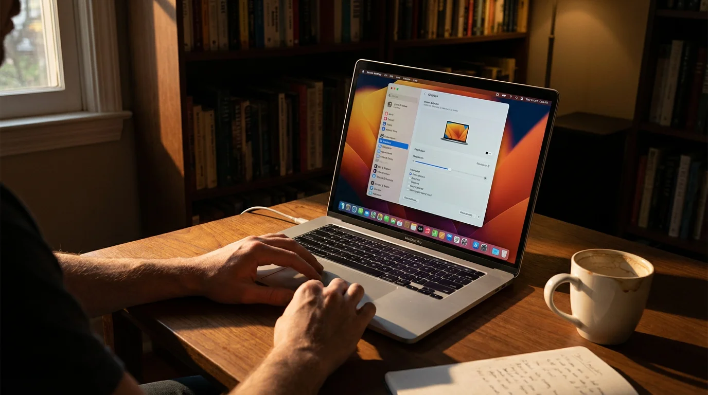 Changing Overall Display Resolution (macOS) illustration