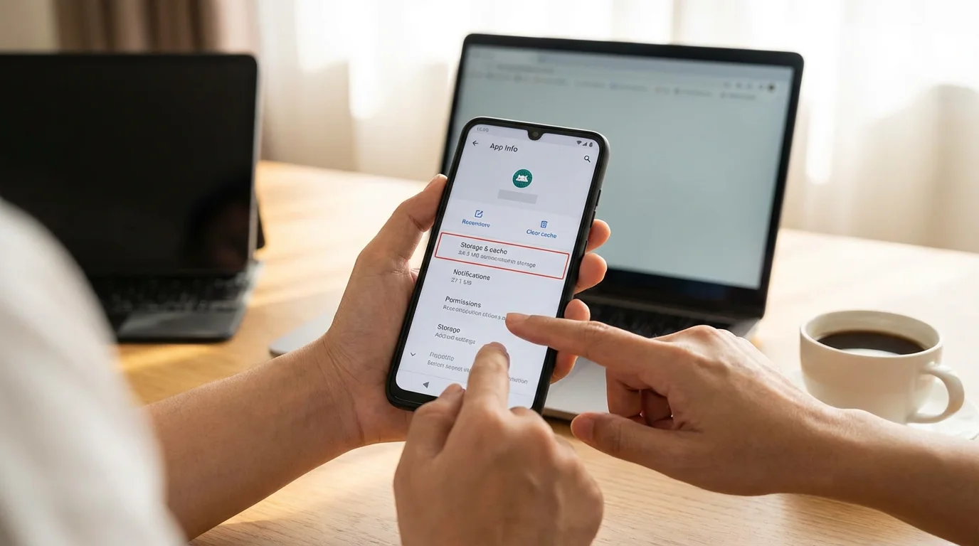 Clearing App Cache (Primarily Android) illustration