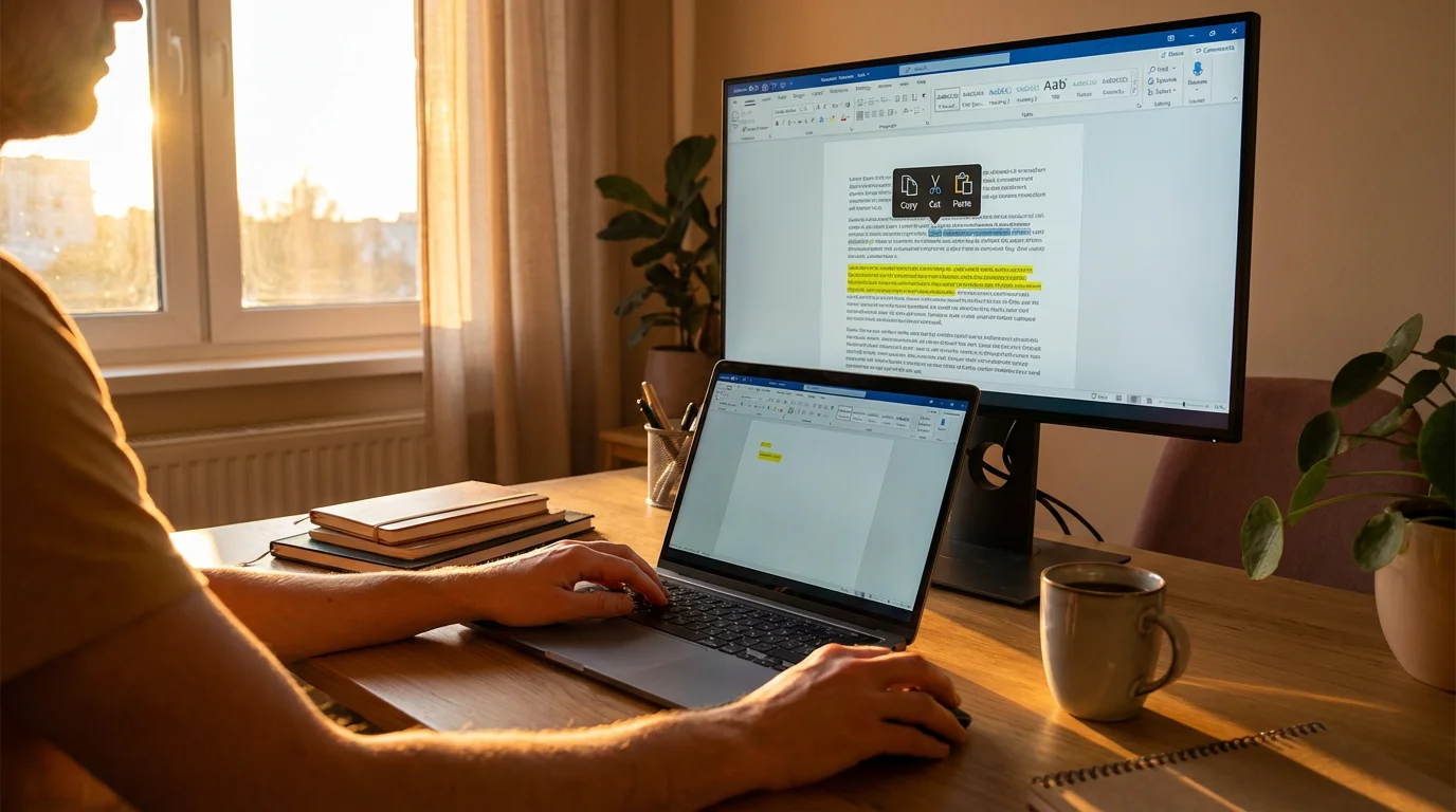 Copy, Cut, and Paste illustration