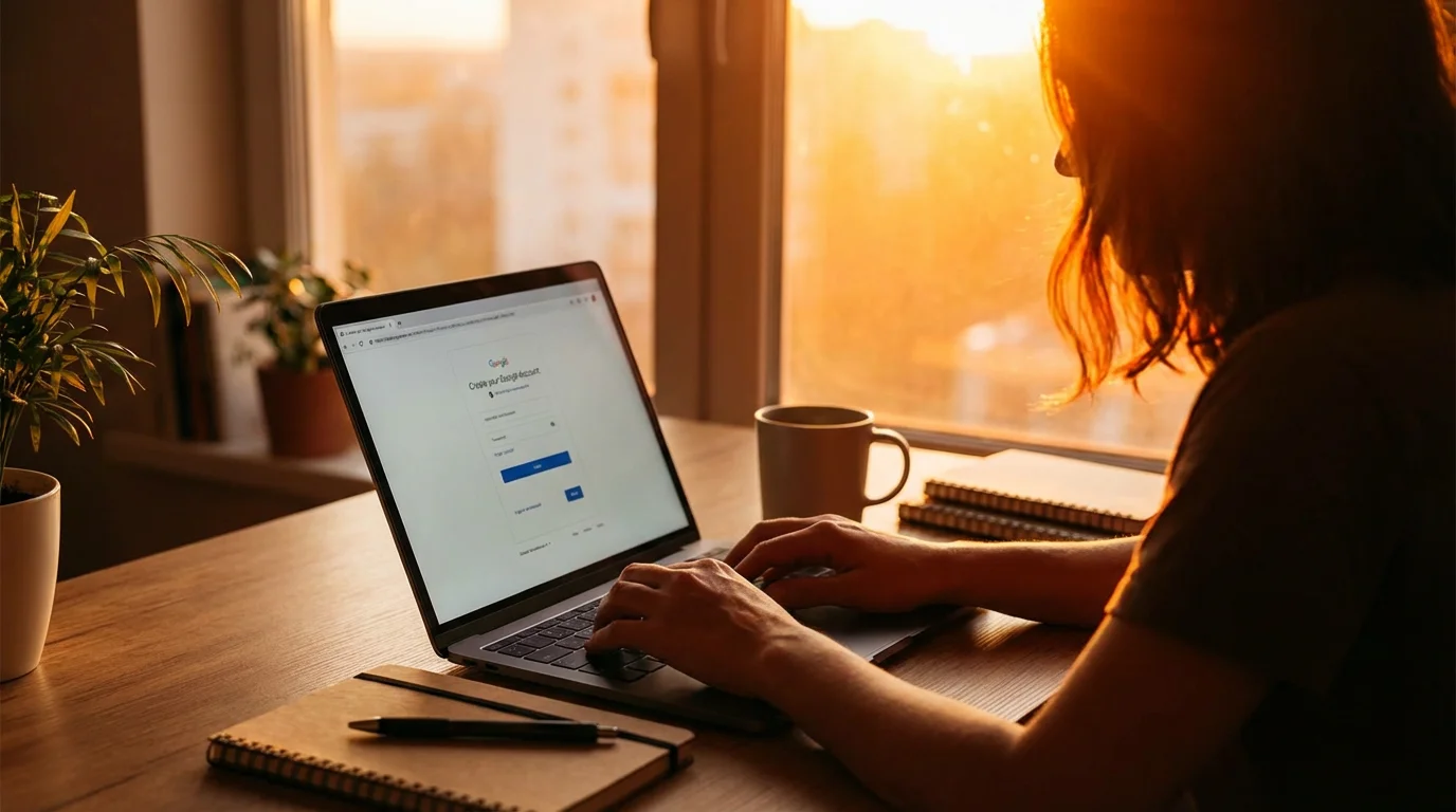 Creating a Google Account on Your Computer illustration