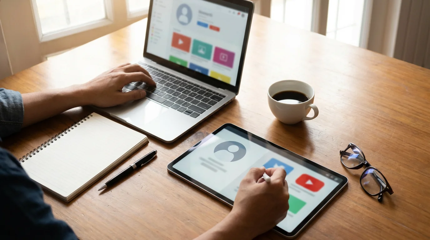 Creating or Signing In to Your Google Account for YouTube illustration