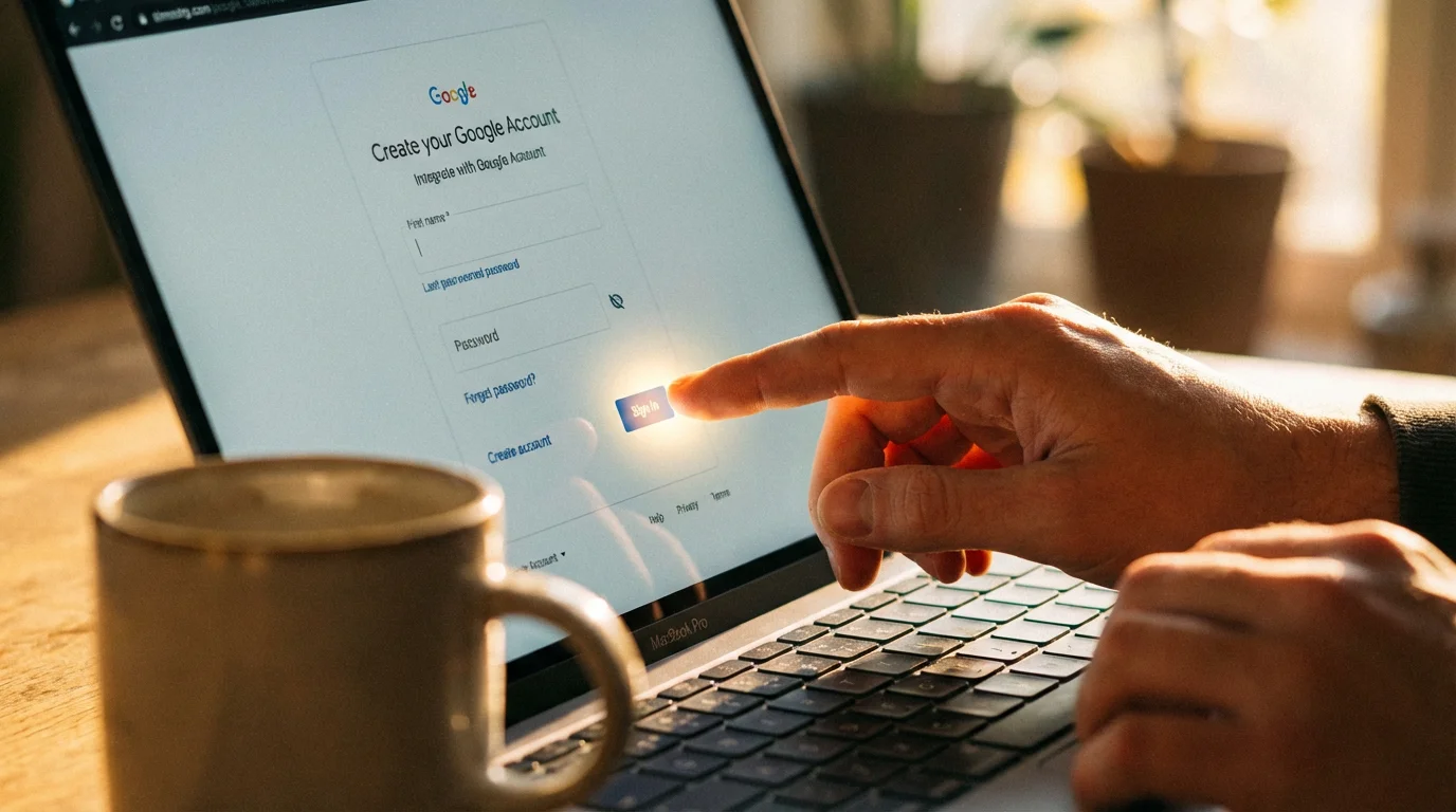 Creating or Signing Into Your Google Account illustration