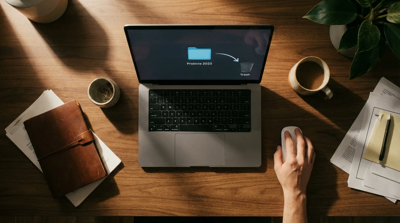 Deleting a Folder: illustration