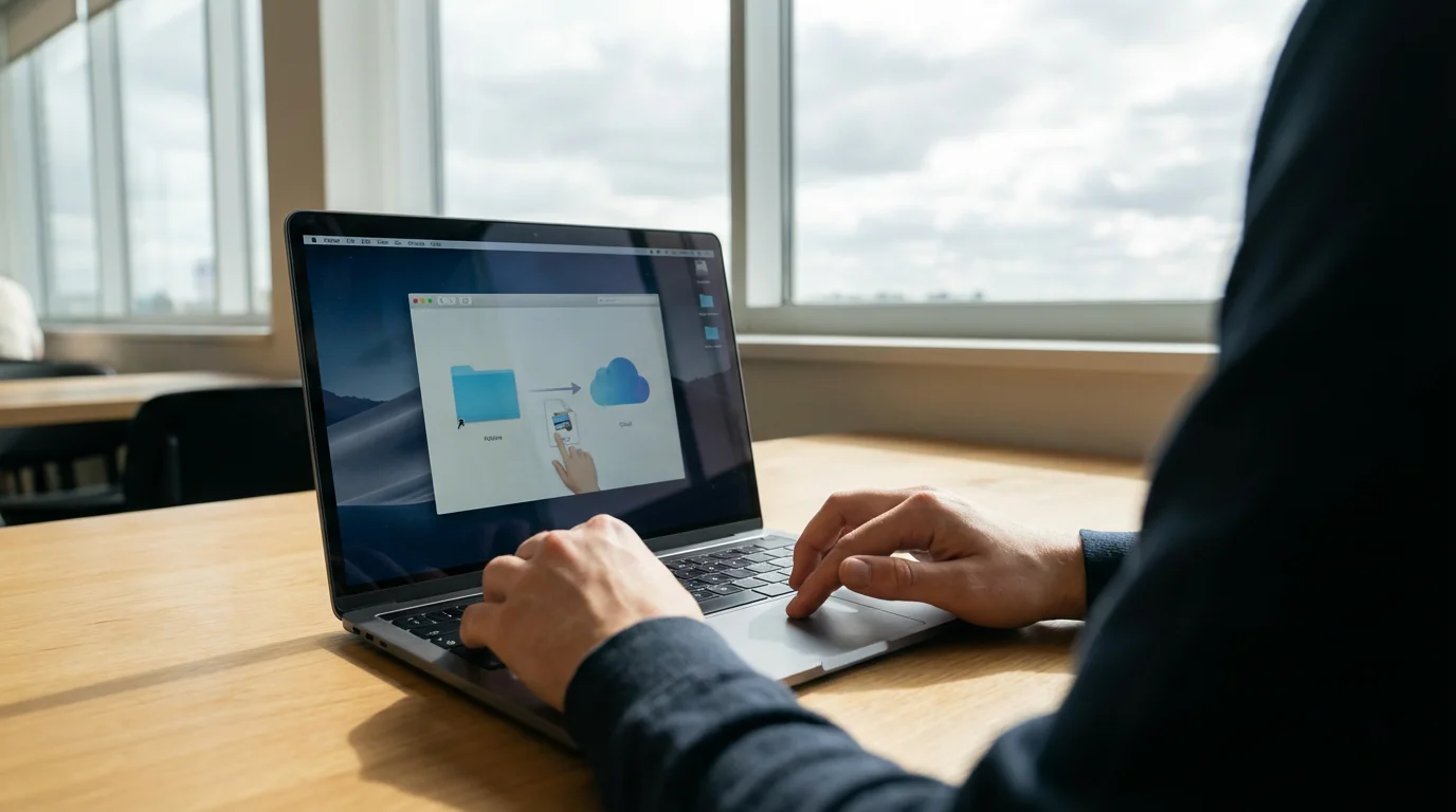 Dragging and Dropping Files illustration