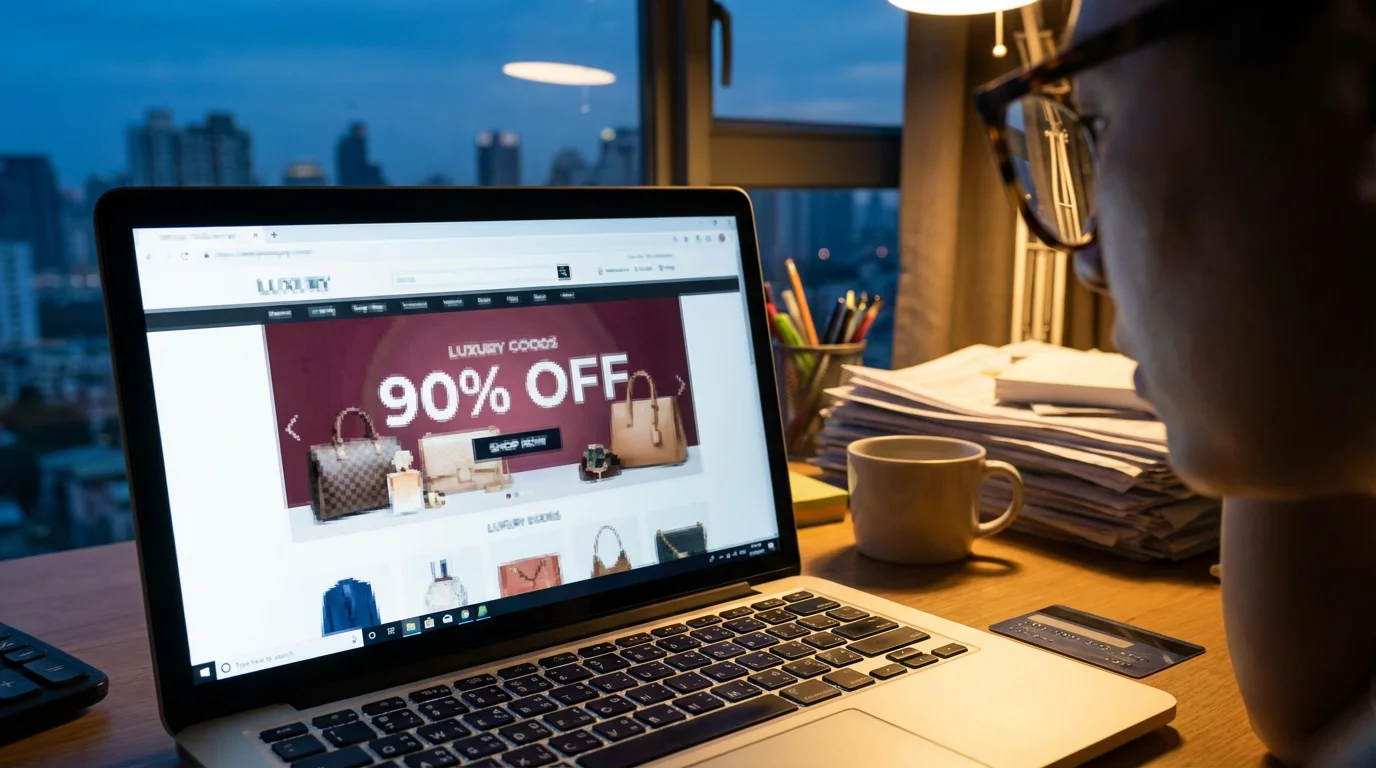 Fake Websites and Too-Good-To-Be-True Deals illustration