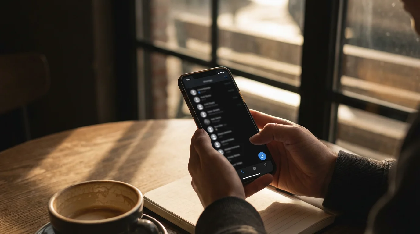 Finding Contacts and Starting a New Chat illustration