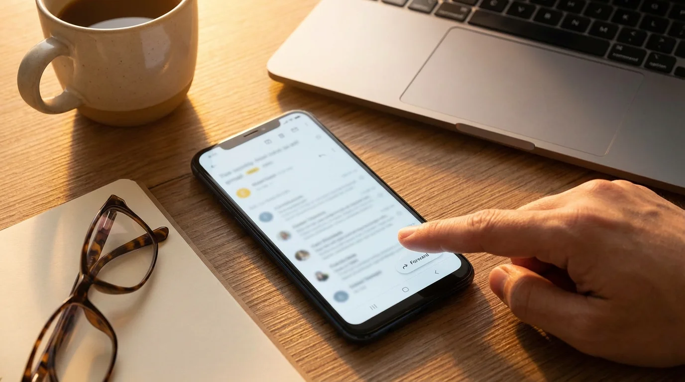 Forwarding an Email illustration