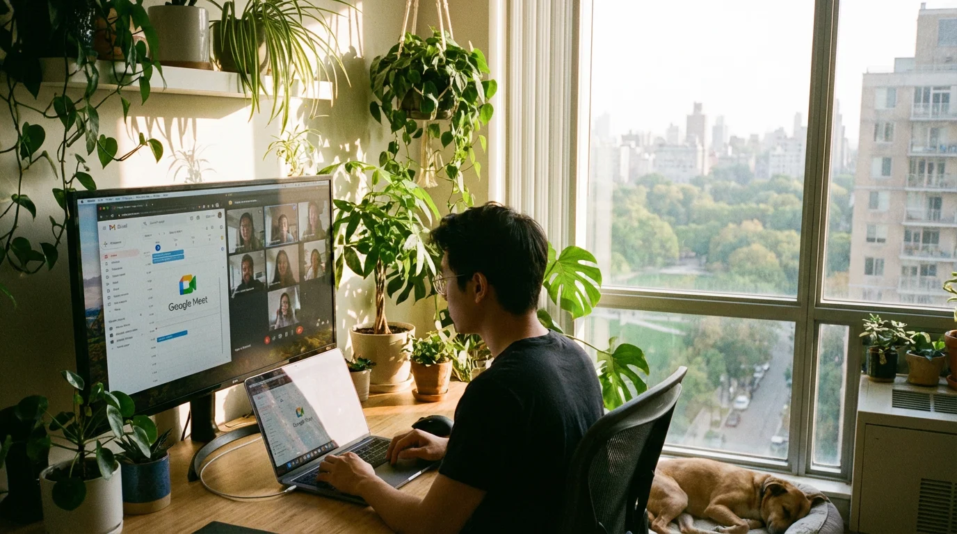 Google Meet (Linked with Gmail, Good for Scheduled Calls) illustration