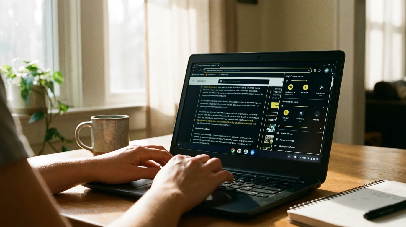 High Contrast Mode on Chromebooks illustration