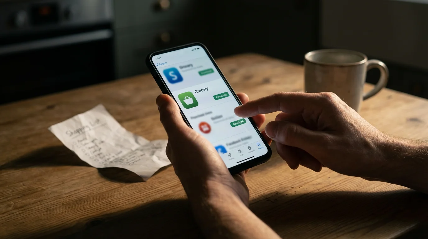 How to Find, Download, and Install Grocery Apps illustration