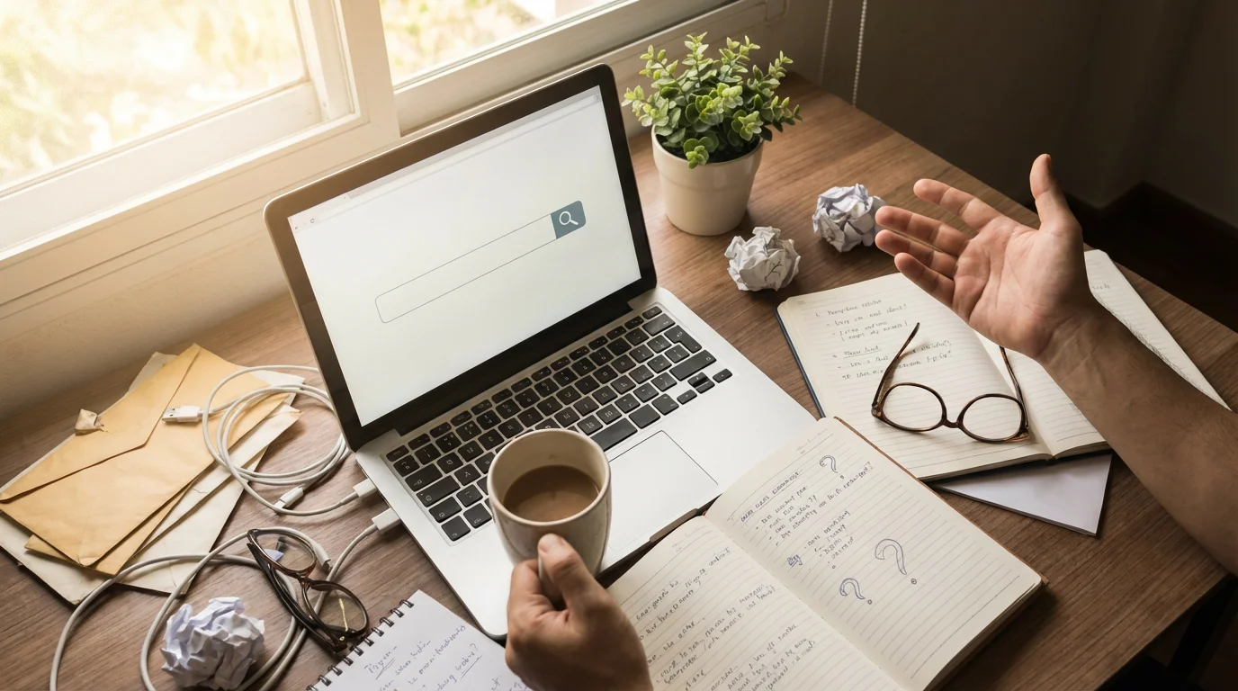 I cannot find an old email. How can I search for it? illustration