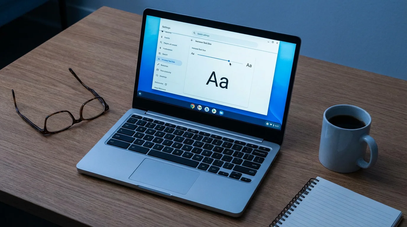 Increasing Text Size on Chromebooks illustration