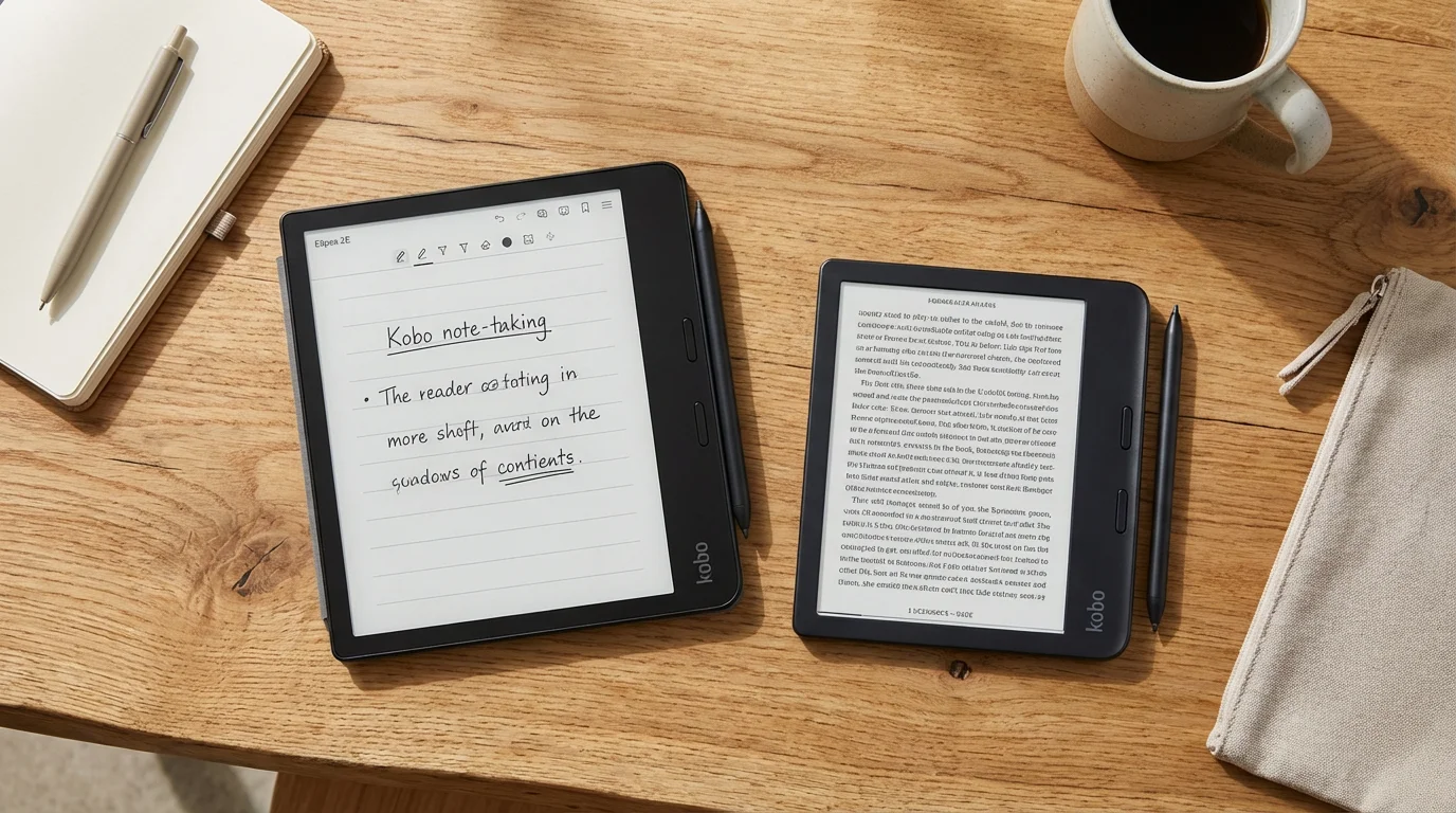 Kobo Sage and Kobo Elipsa 2E (Larger Screen, Note-Taking) illustration