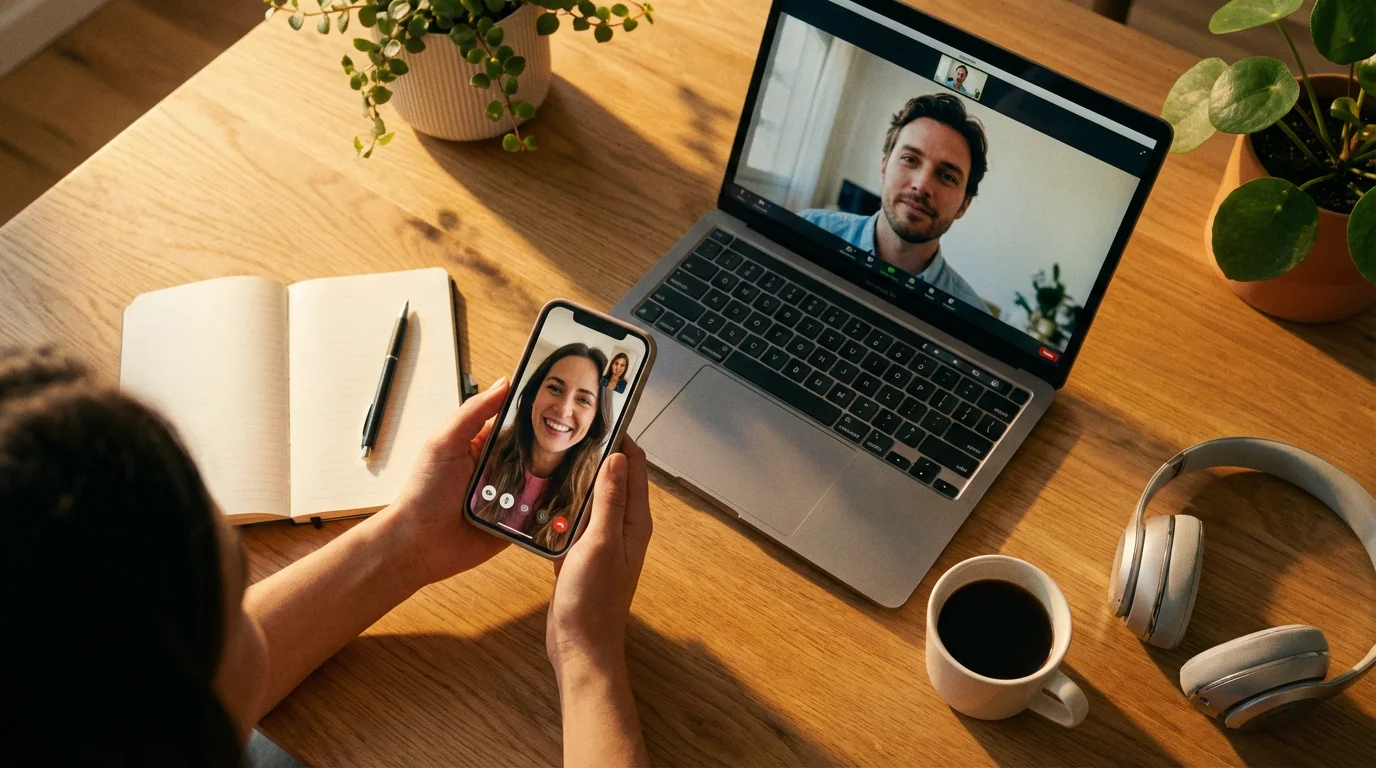 Making a One-on-One Voice or Video Call illustration