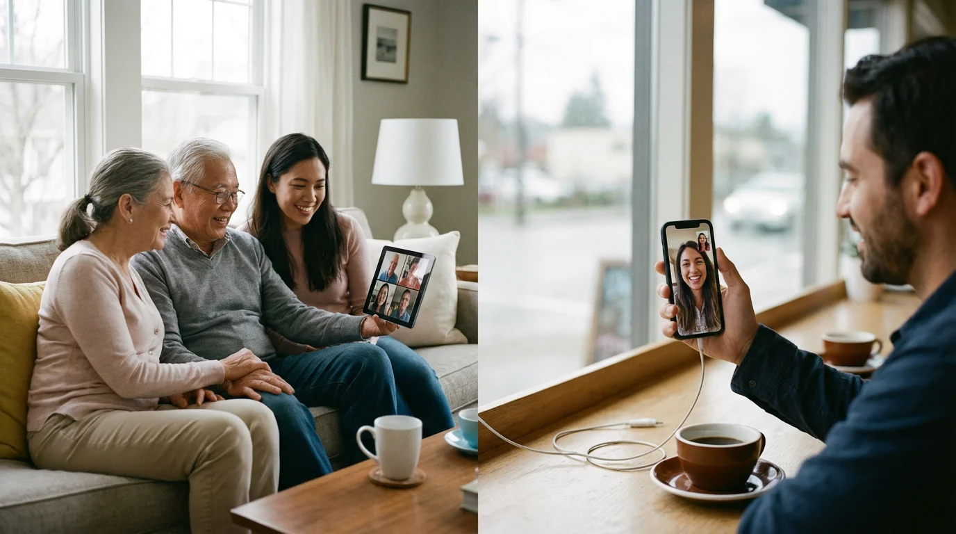 Making a Video Call on Your Phone or Tablet illustration