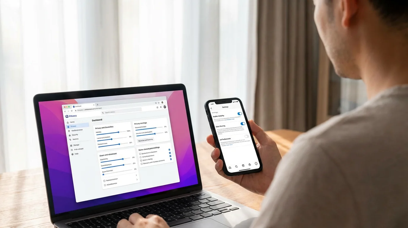Navigating Privacy Settings on Your Devices and Social Media illustration
