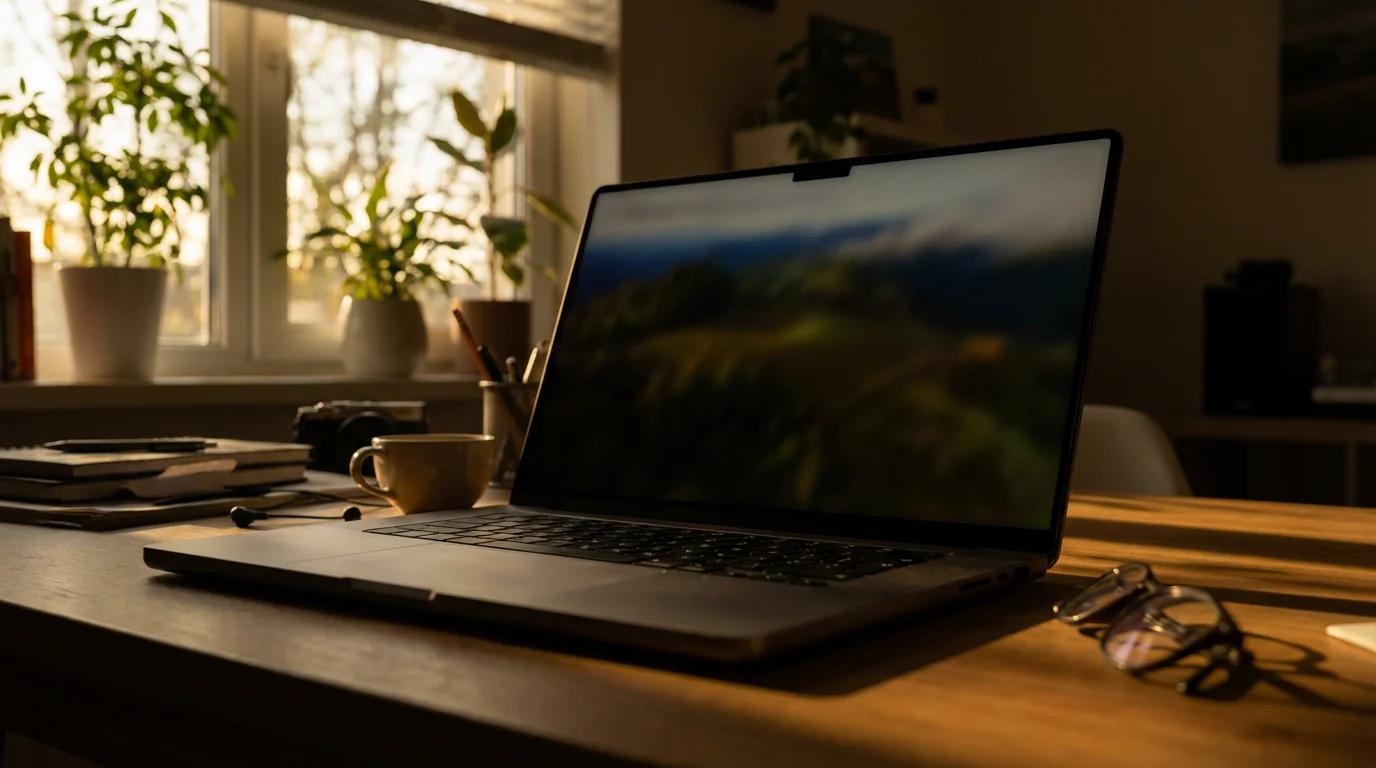 On a Laptop Computer illustration