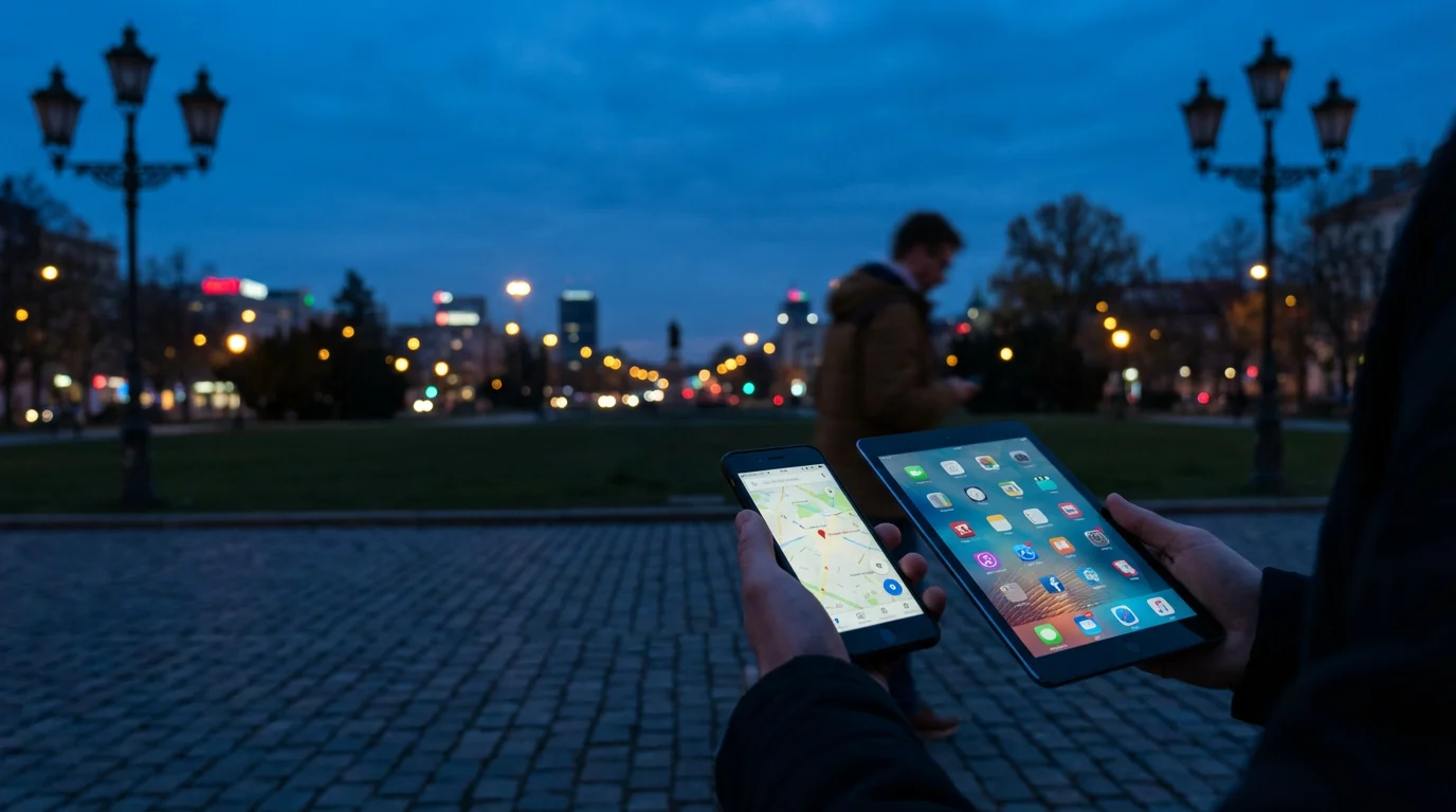 On a Smartphone or Tablet (Apple iPhone/iPad or Android Device) illustration