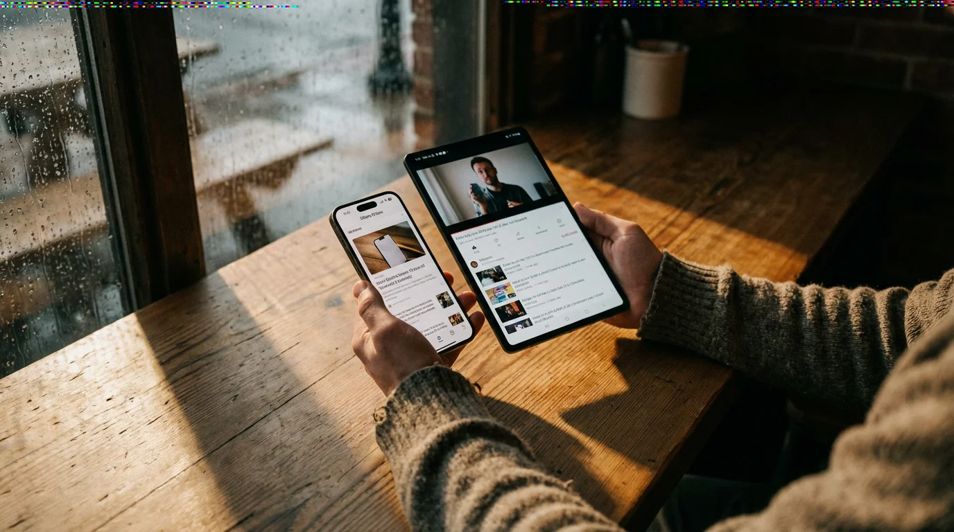 On Your Phone or Tablet (Apple or Android) illustration