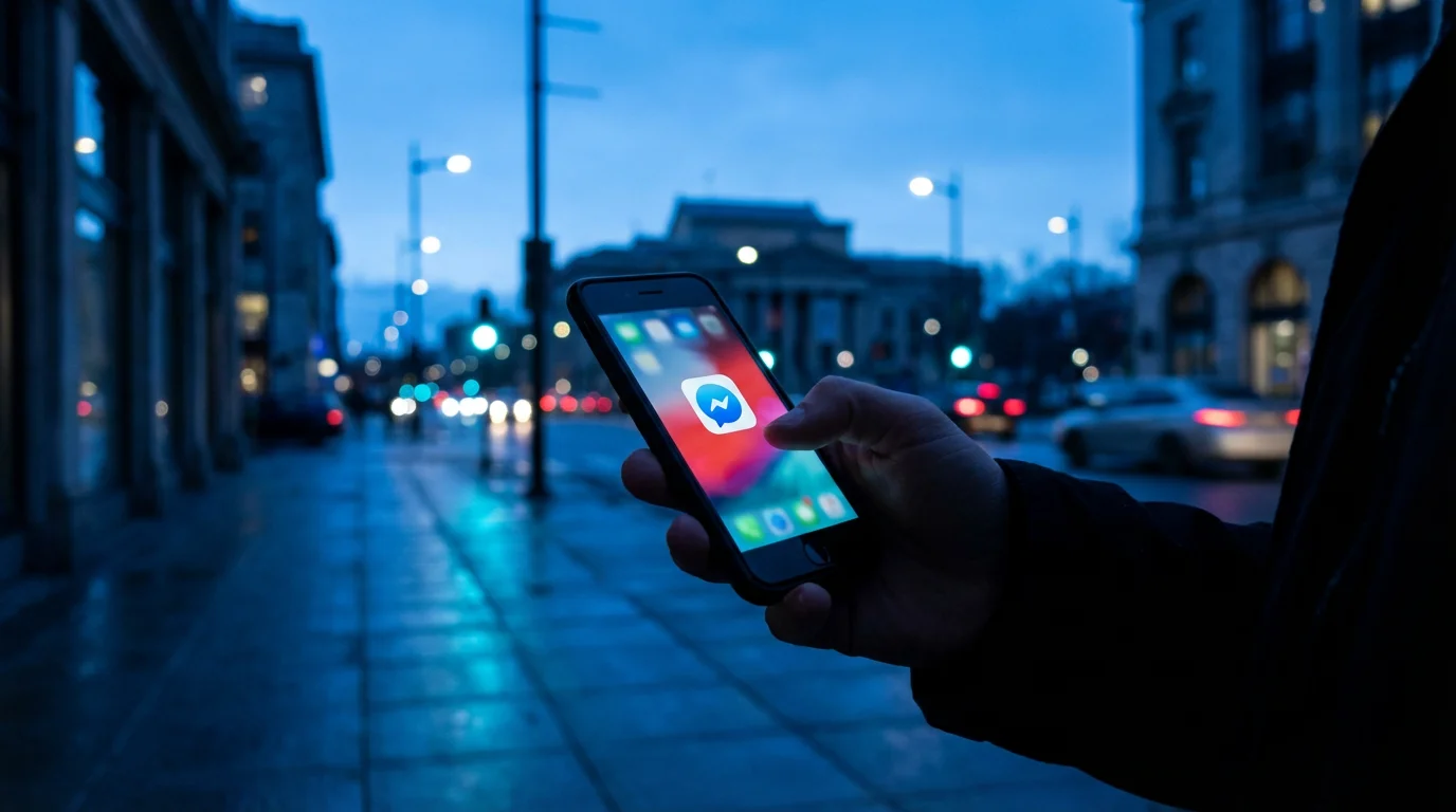 Opening Facebook Messenger illustration