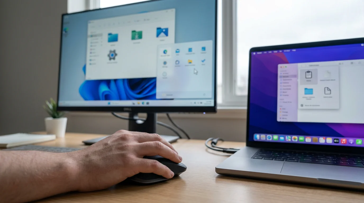 Operating System Specific Examples for Right-Click illustration