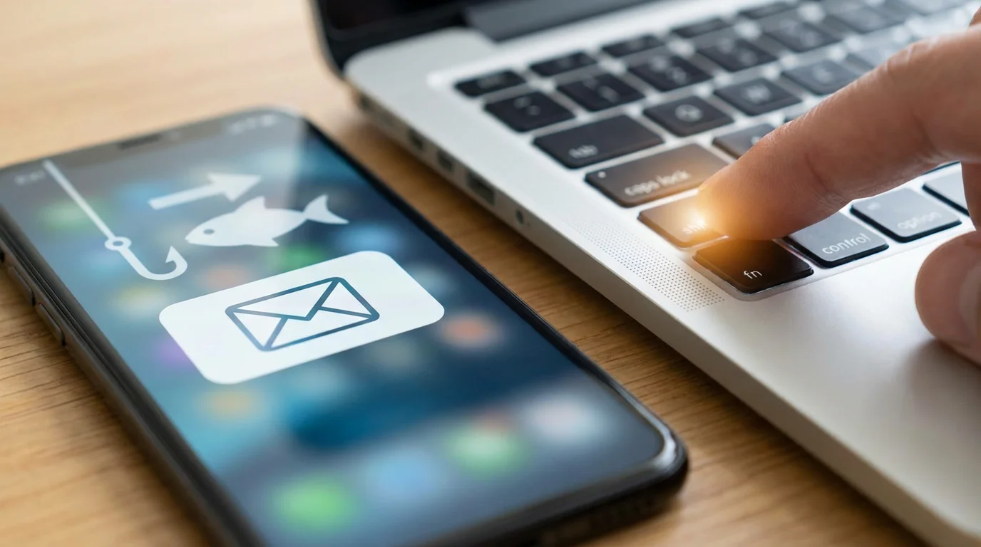 Phishing Emails and Text Messages illustration