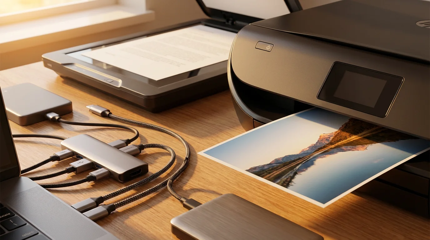 Printing, Scanning, and Connecting Peripherals illustration