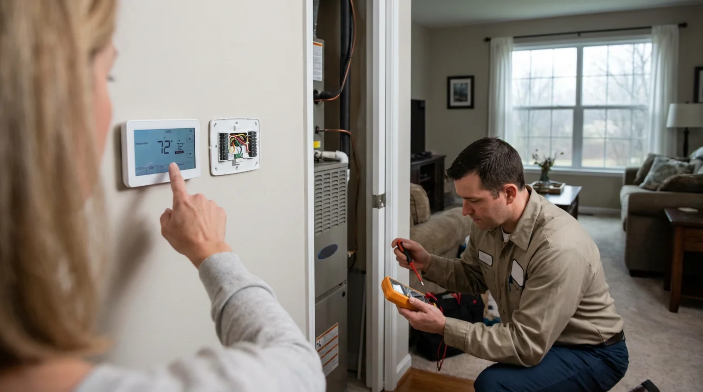Problem 4: Thermostat Not Controlling Heating/Cooling System illustration