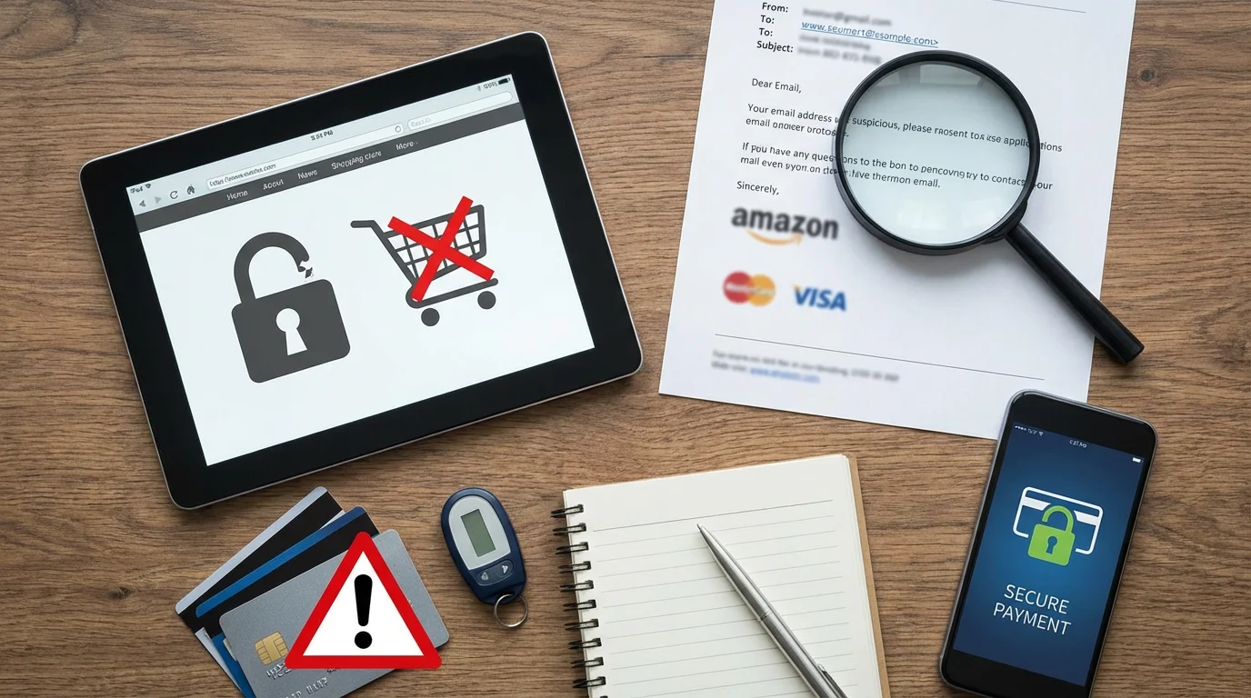 Recognizing and Avoiding Shopping Scams illustration