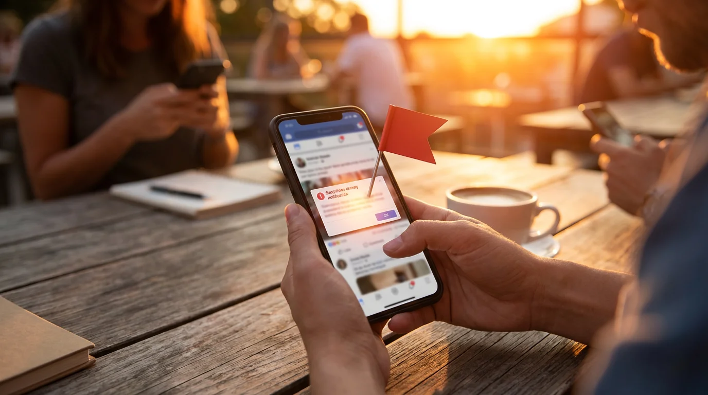 Red Flags: How to Identify Social Media Scams illustration