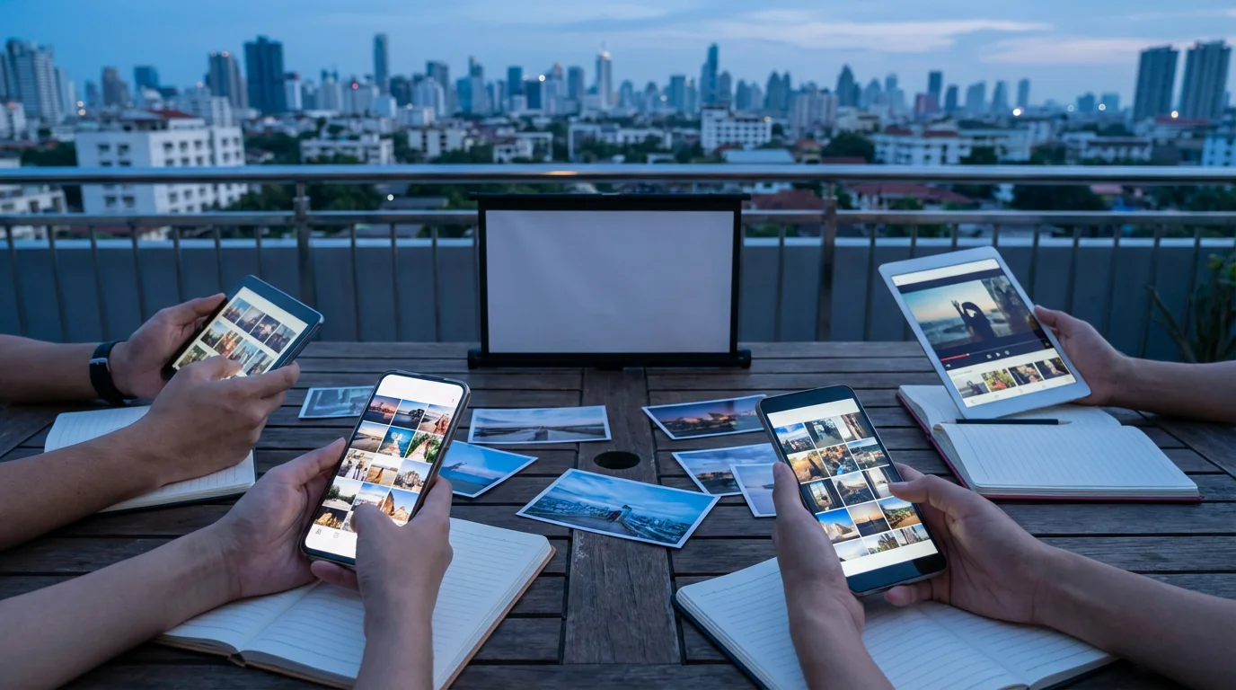 Regular Photo and Video Sharing illustration