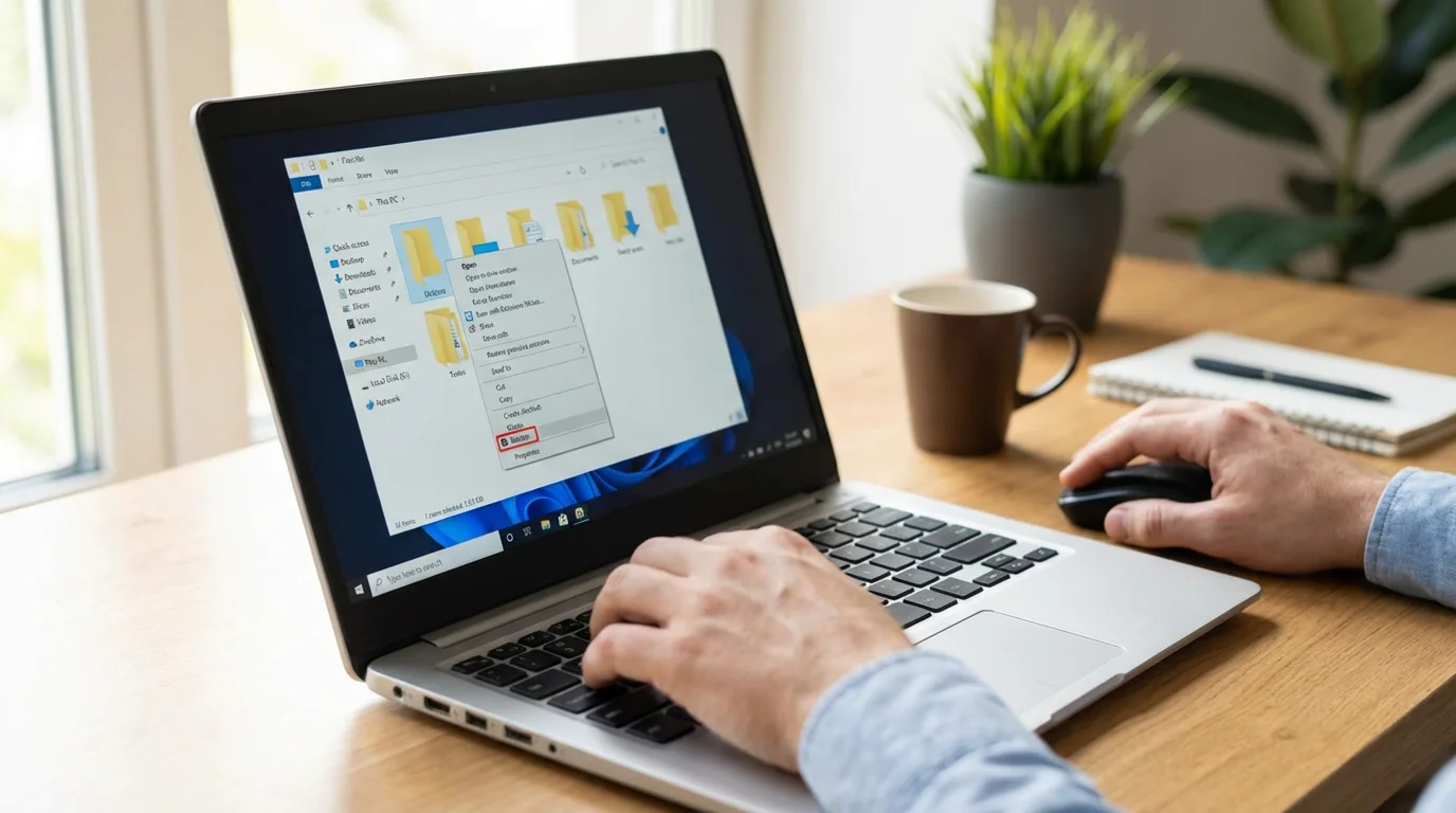 Renaming and Deleting Folders illustration