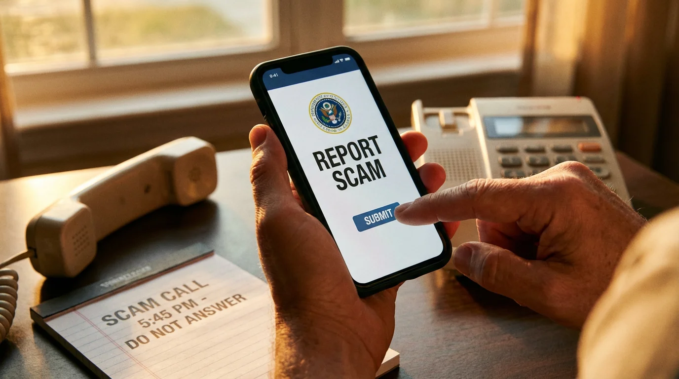 Reporting Phone Scams to Authorities illustration