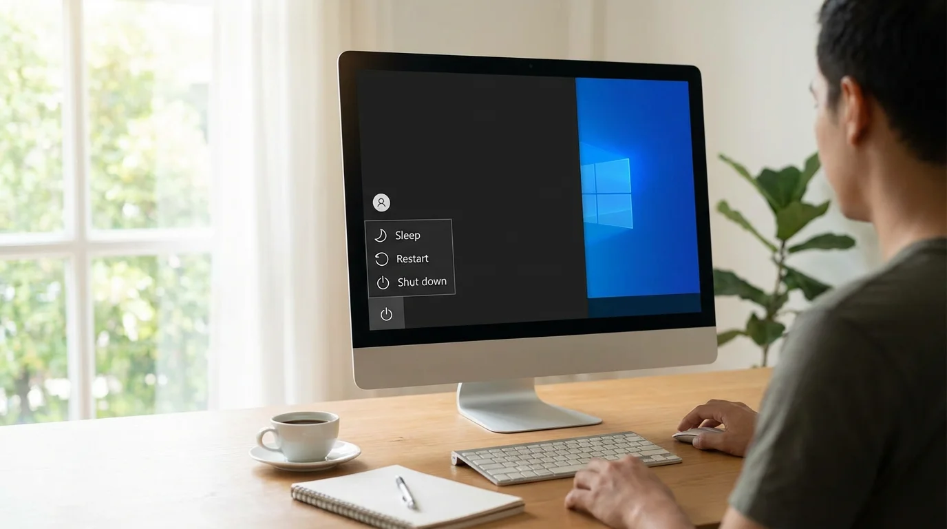 Restarting and Sleeping Your Computer illustration