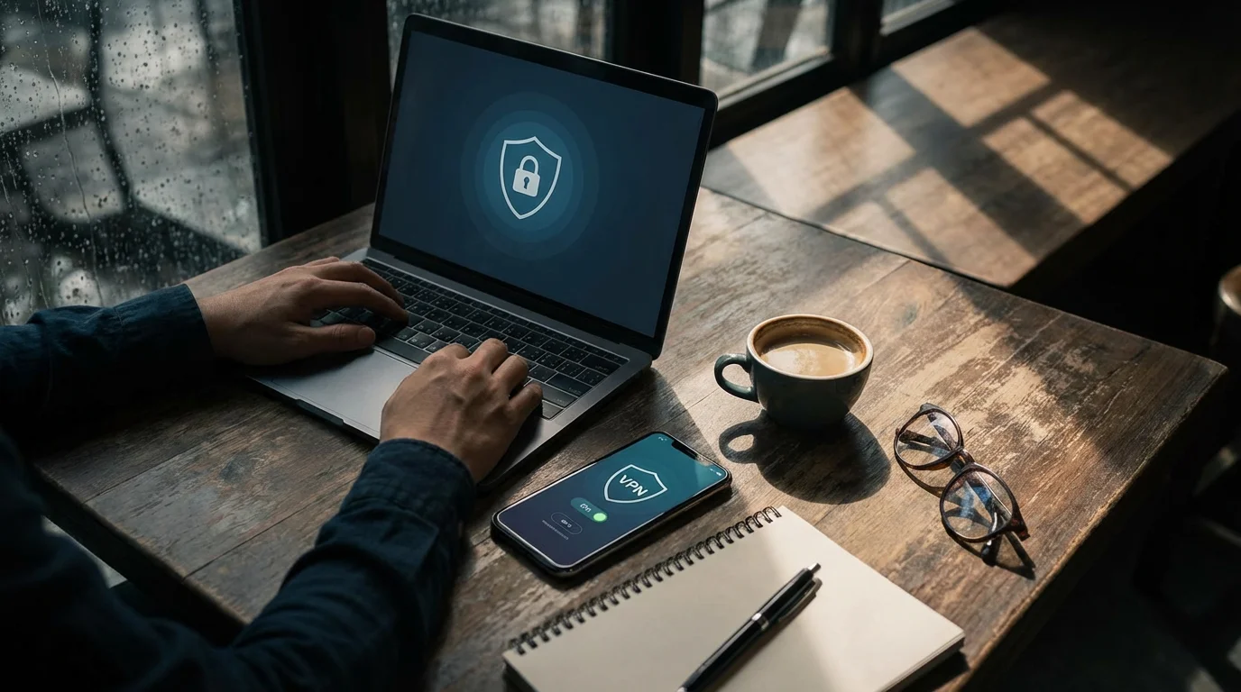 Safe Browsing Habits on Public Wi-Fi illustration