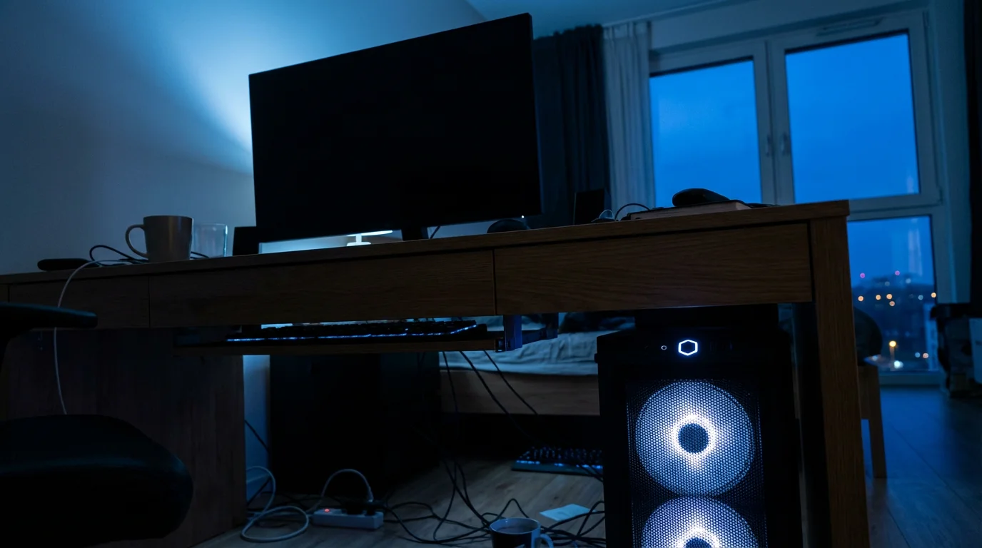 Screen Is Black, But Computer Seems On (Fan Noises, Lights) illustration