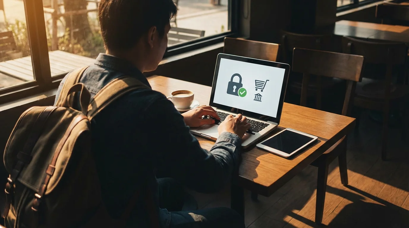 Secure Transactions: Online Shopping and Banking Safety illustration
