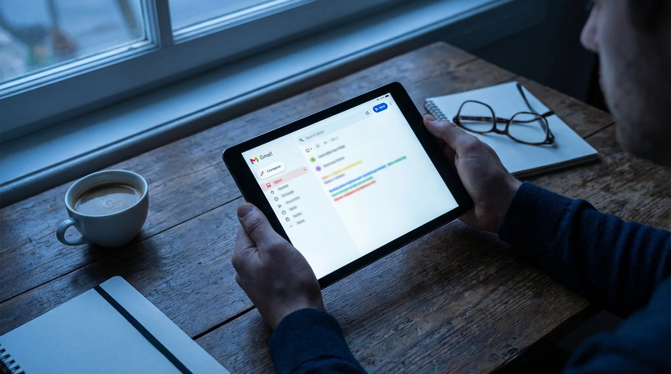 Sending an Email on Your Smartphone or Tablet (Gmail App) illustration