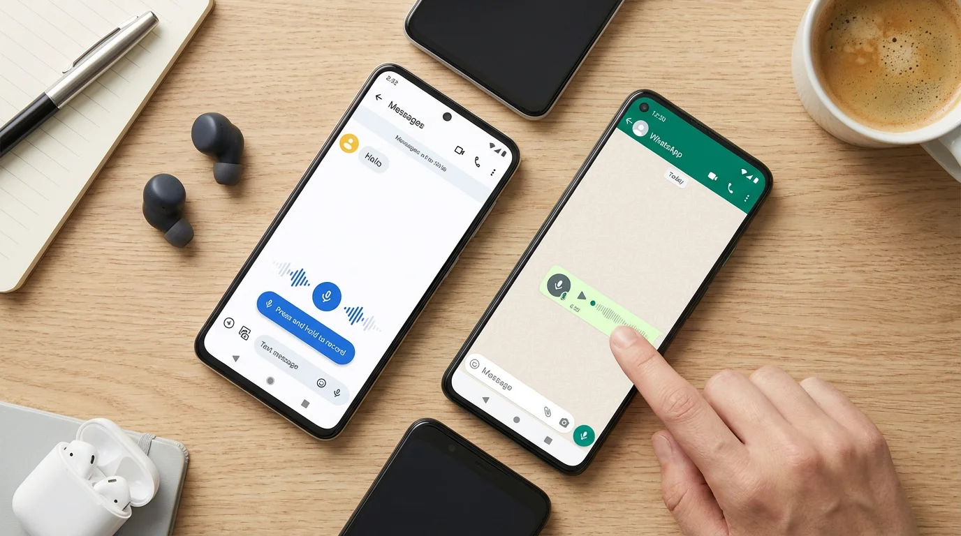 Sending Voice Messages on Android Phones (Google Messages & Other Apps) illustration