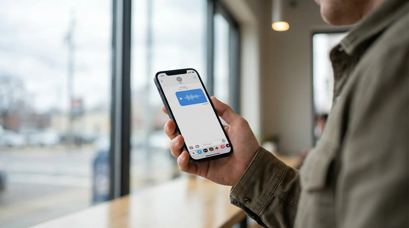 Sending Voice Messages on iPhone (Apple Messages/iMessage) illustration