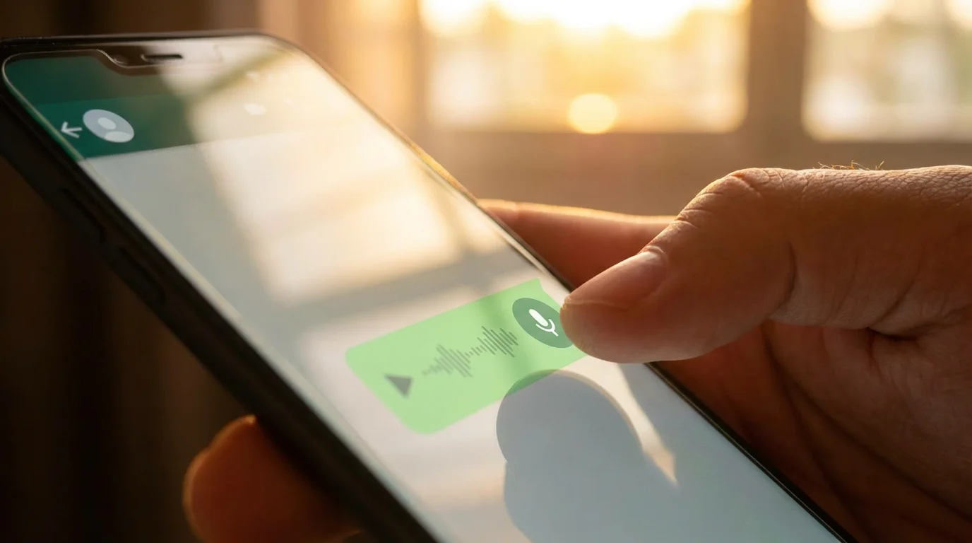 Sending Voice Messages on WhatsApp illustration