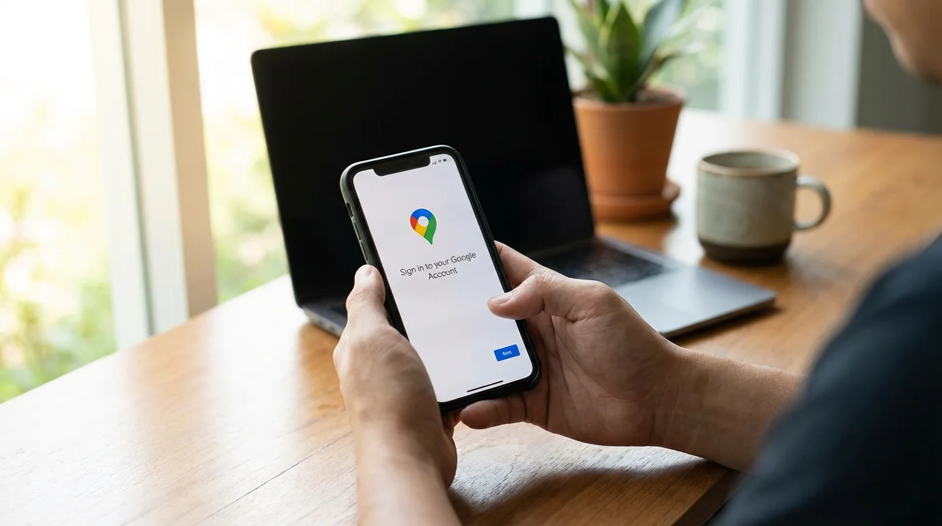 Setting Up Google Maps (Using Your Google Account) illustration